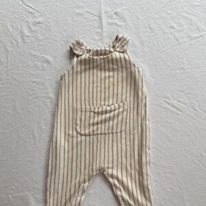 Striped Kids Romper with Front Pocket